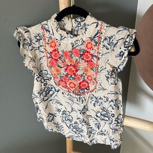 Pinafore style blouse